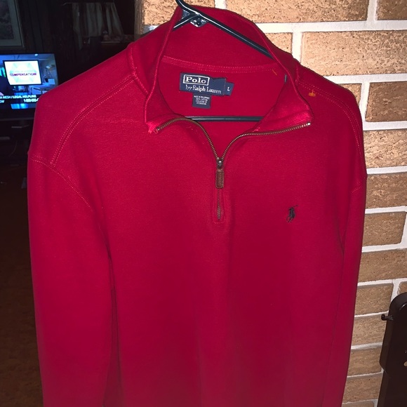 Ralph Lauren Large Red Zip Hoodie - Picture 1 of 4